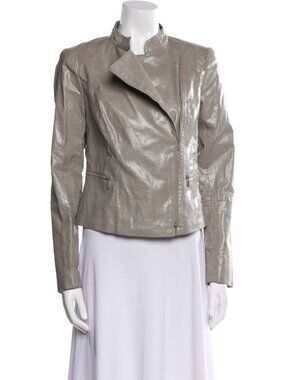 Lafayette 148 Linen Biker Jacket S/M